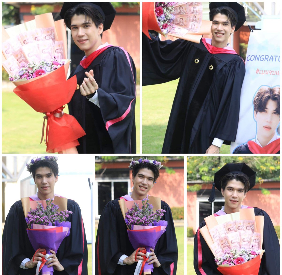 alia_shines1's tweet photo. The World is full of flowers🌸 with you💞 👨🏻‍🎓 keep smiling 💗  

#BBen  #คุณชายเบญจมินทร์ #CongratulationsToBBen 
  #benjaminbrasier   
🔗 https://t.co/3U2IBQs5Bm https://t.co/ZQ0pLOgjye