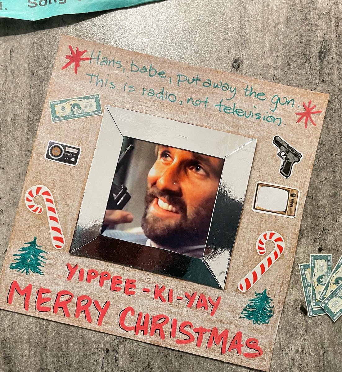 WilliamMapp3's tweet photo. @OhNoSheTwitnt A mystery friend sends me Die Hard Christmas cards every year. This year was Ellis. https://t.co/1MkELlBENM