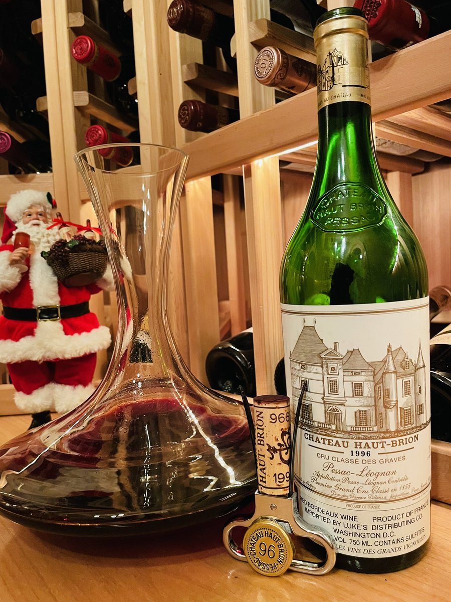 Just opened this 1996 Chateau #HautBrion as a pre-Christmas treat. An absolute beauty. Cheers all! #Bordeaux #Wine