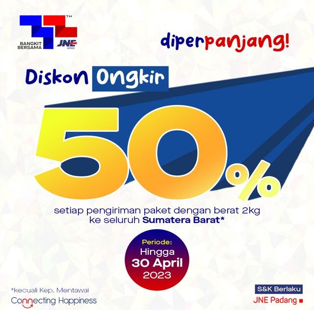 Syukmagroups's tweet photo. Diskon Ongkir JNE 50% PROMOPDG Kirim 2kg Bayar 1kg Area Padang Sumatera Barat https://t.co/07fjwXnHe7 https://t.co/GJReARiAnE