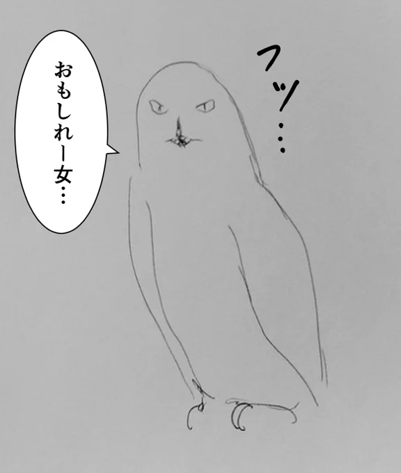 このシロフクロウが無駄にキリっとしてて笑える。
なんかイケメン台詞とか言わせたらかっこよさそうと思って言わせてみた。 