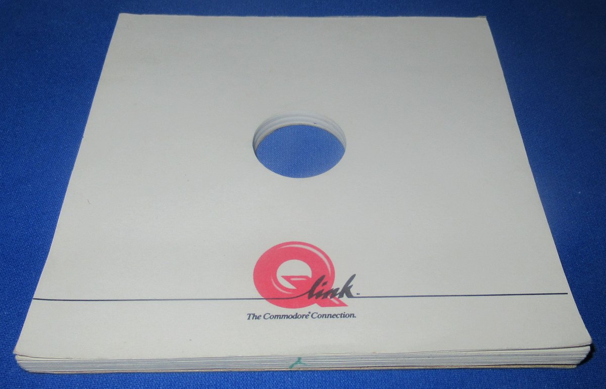 BirdOPrey5's tweet photo. I think I have the last Q-Link The #Commodore Connection 5.25" Disk shaped paper notepad in existence w/ most the blank pages still attached. Dozens of times I rescued this from the trash. Why? No idea. #QLink later went on to become #AOL. In the mid 80's it was ONLY for #C64! https://t.co/NPbnGcGHwA
