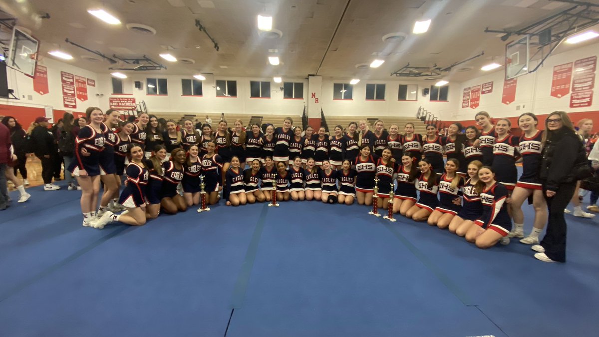 CONGRATULATIONS to all 3 teams on amazing routines at today’s competition! 
#EHSVC
❤️ Traditional - 2nd Small Varsity / Large School 
💙 Game Day - 1st Class C
#EHSJVC
❤️ Traditional - 1st
💙 Game Day - 1st
#EMSMC
❤️ Traditional - 1st
💙 Game Day - 1st
<a href="/Eagle___Nation/">EHS ATHLETICS</a>