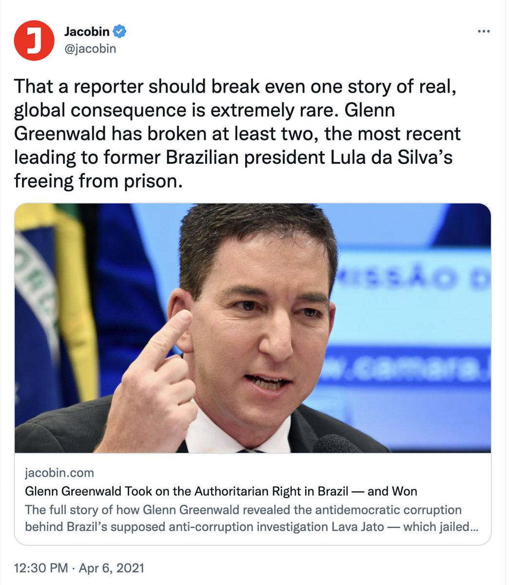 Glenn Greenwald on Twitter: "You've been begging for my attention for awhile now with this lie