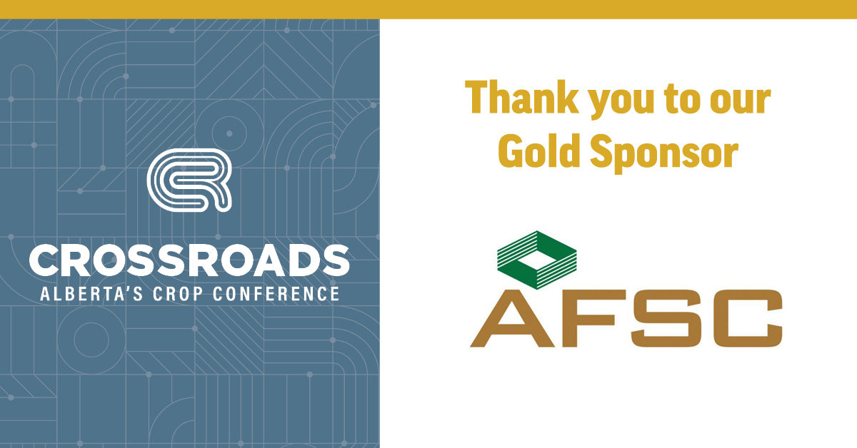 CrossRoadsCrop's tweet photo. Thank you to @AFSC_AB for being one of #CrossRoadsCrop23's gold sponsors!

https://t.co/yjF9qERICL 

#AgTwitter #WestCdnAg https://t.co/rnrJG5CV9R