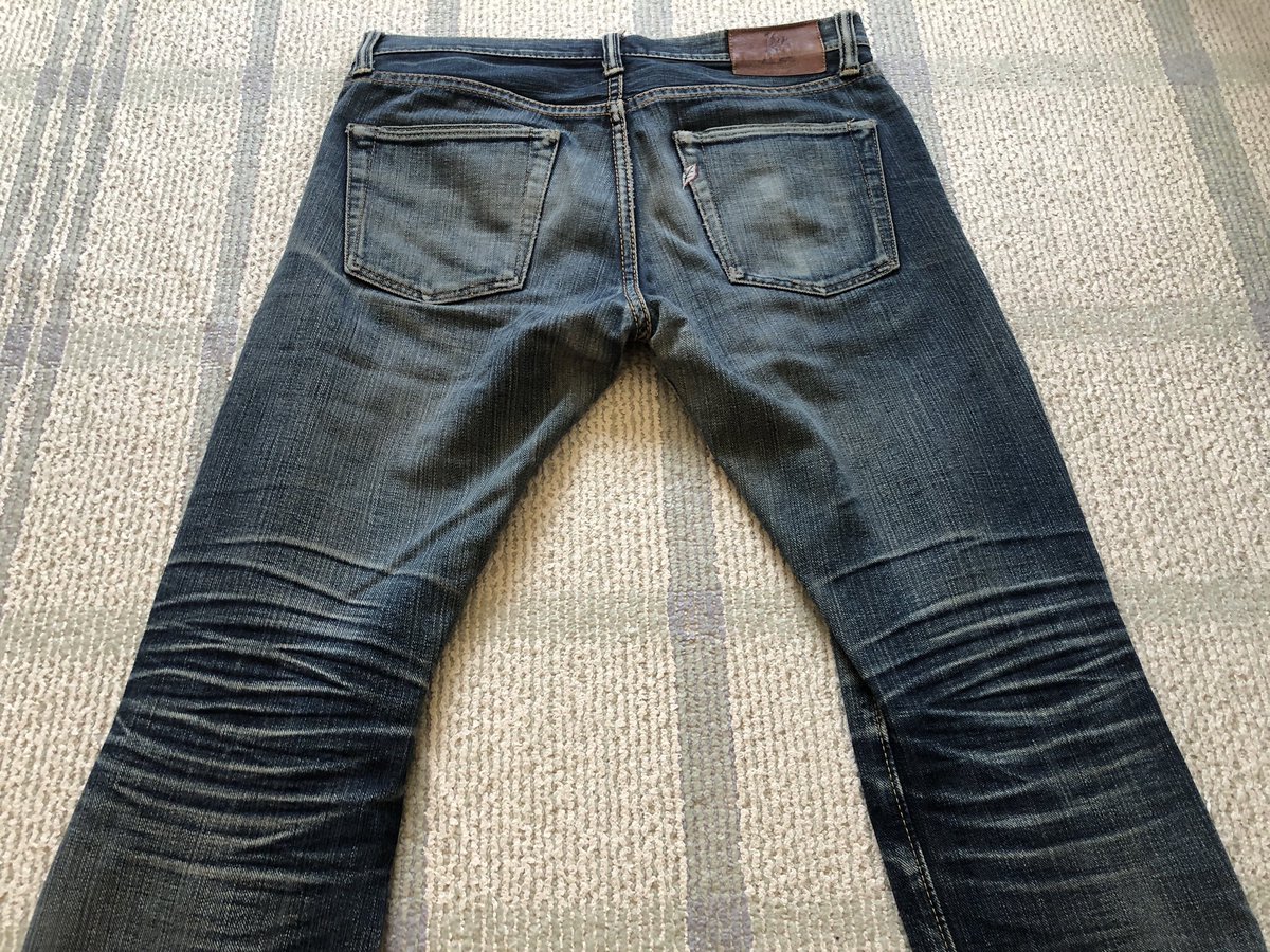 SOD94384651's tweet photo. LOTTERY CLOTHINGジーンズ
モニター応募しました。
私なりの色落ち目指します‼️
pure blue japan
XX-011  13.5oz
テーパードスリム
10年前に購入し今でも履いています👍
ダメージもなくいい感じで
色落ちしています😄
#小栗洋品店ジーンズモニター募集
#purebluejapan
#ピュアブルージャパン https://t.co/YhUGfxvgB2