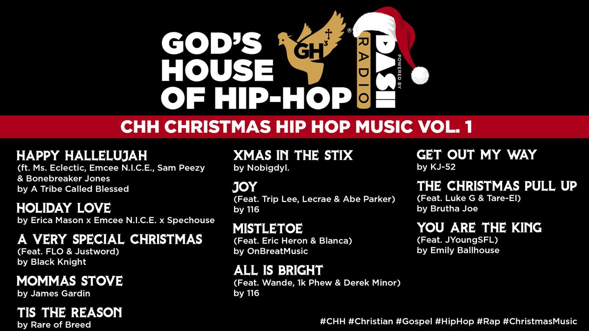 ***New Playlist Alert... God's House of Hip Hop - Christian Hip Hop Christian Playlist Vol. 1 on #Youtube #CHH #GospelRap #GodsHouseofHipHop #music #playlist #Christmas #hiphop #GodBars #ChristmasSongs #ChristianHipHopMusic #God 
<a href="/dashradio/">Rob Haywood</a> <a href="/gh3radio/">GH3 Radio</a>
youtube.com/watch?v=7Rci6l…