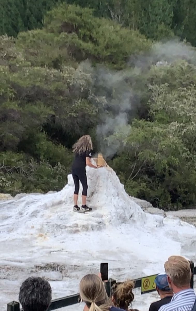 OlivierB_spc's tweet image. Suite à la visite récente d’un site géochimique, une petite devinette à la teamPC 👇🤙. 
« Comment provoquer un Geyser tous les jours à la même heure ? » 
Selon vous, quel produit est introduit dans cette cheminée contenant de l’eau à 75*C, à pH=5 et saturée en CO2 ?