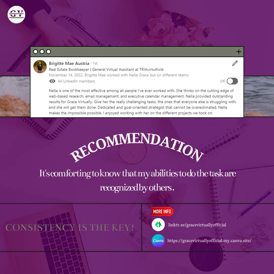 gracevirtually0's tweet image. I appreciate your warm sentiments so much. It&apos;s comforting to know that my abilities to do the task are recognized by others 💓 

#gracevirtuallyofficial #gracevirtually #gracevirtuallyservices