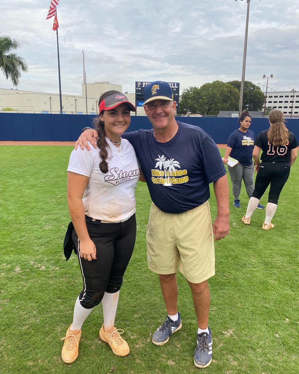 FlStormCottrill's tweet photo. Our #8 Gabrielle Espich Class of 2026 had a great day camping at FIU! Let’s go! #FLSTORM #stormnation #fiusoftball @FIUSoftball https://t.co/KrqI4j2yRS
