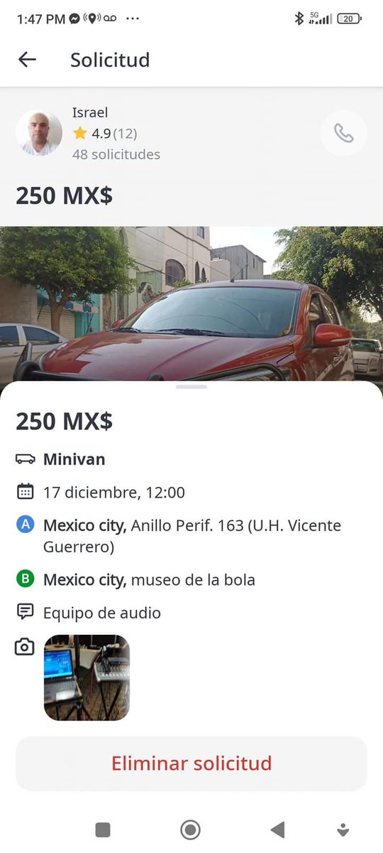 GUAJO75's tweet photo. Gente, tengan cuidado con @inDriveLatam a una amiga le acaban de robar equipo de audio, ayúdenos a compartir @DianaAm04413088 https://t.co/0OZSafxhZ6