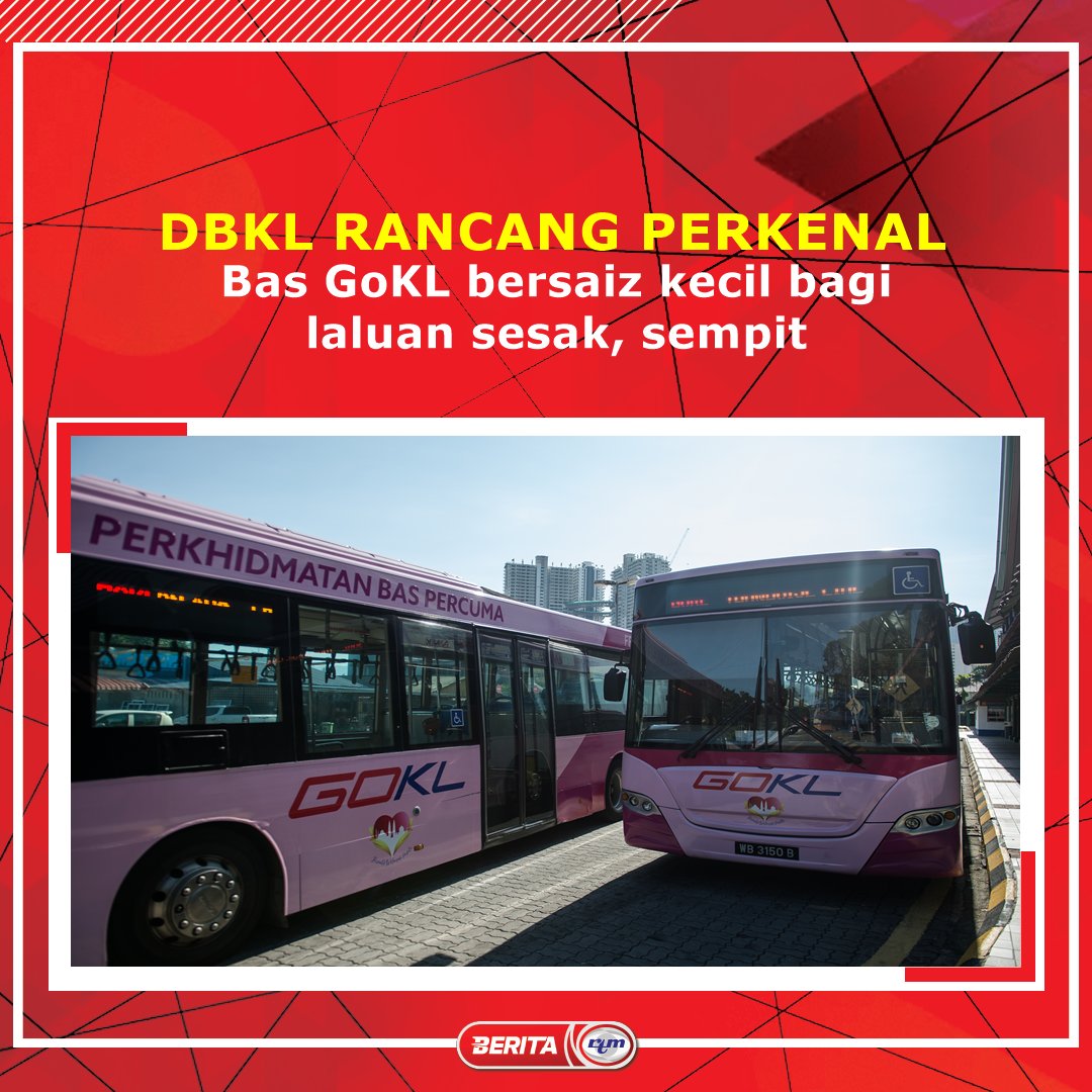 JaPenWPKL's tweet photo. DBKL merancang untuk memperkenalkan bas percuma GoKL bersaiz lebih kecil bagi memudahkan pergerakan terutama di laluan luar pusat bandar yang sesak dan sempit.
#GoKL
#KualaLumpur
#klbandarku
#klbandaruntuksemua
#OurCityOurHome
#KLCeria
#CMSWPKL https://t.co/cjrN7lKrYp
