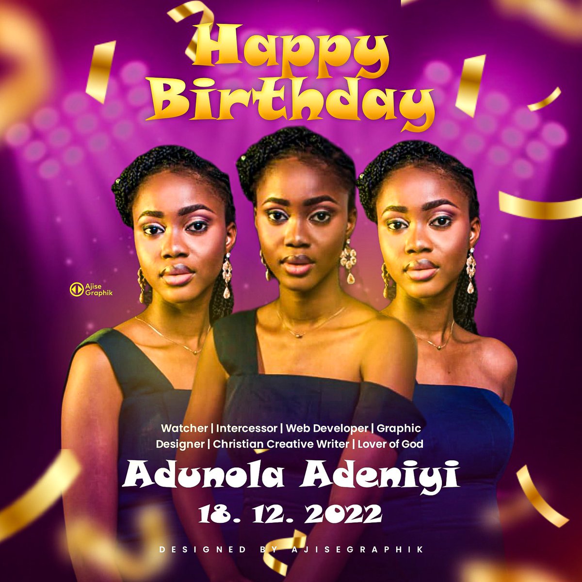 Adunola_ade's tweet photo. It’s my birthday 💃
Design by @ajiseoluwa ❤️ https://t.co/pYX5NrbYXX