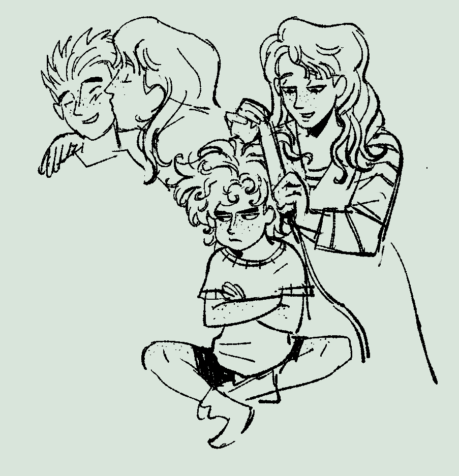Mapplepng1's tweet photo. Curly hair #mp100 #fanart https://t.co/30H9bFP6lN