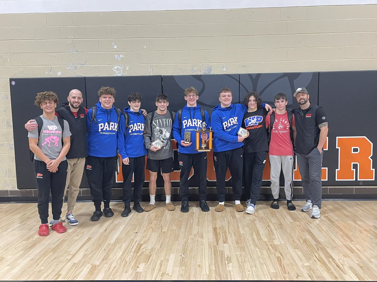 Battled hard on day two and walked away as the 3rd best team at the North Canton Holiday Invite! 

Individual placers: 
132 Jack Lowe 4th
144 Bradyn Lucas 3rd
150 Quinton velas 6th
165 Jameson Maynard Champion 
215 Erick Brothers Jr. 3rd
285 Hunter Means 8th

INVESTED