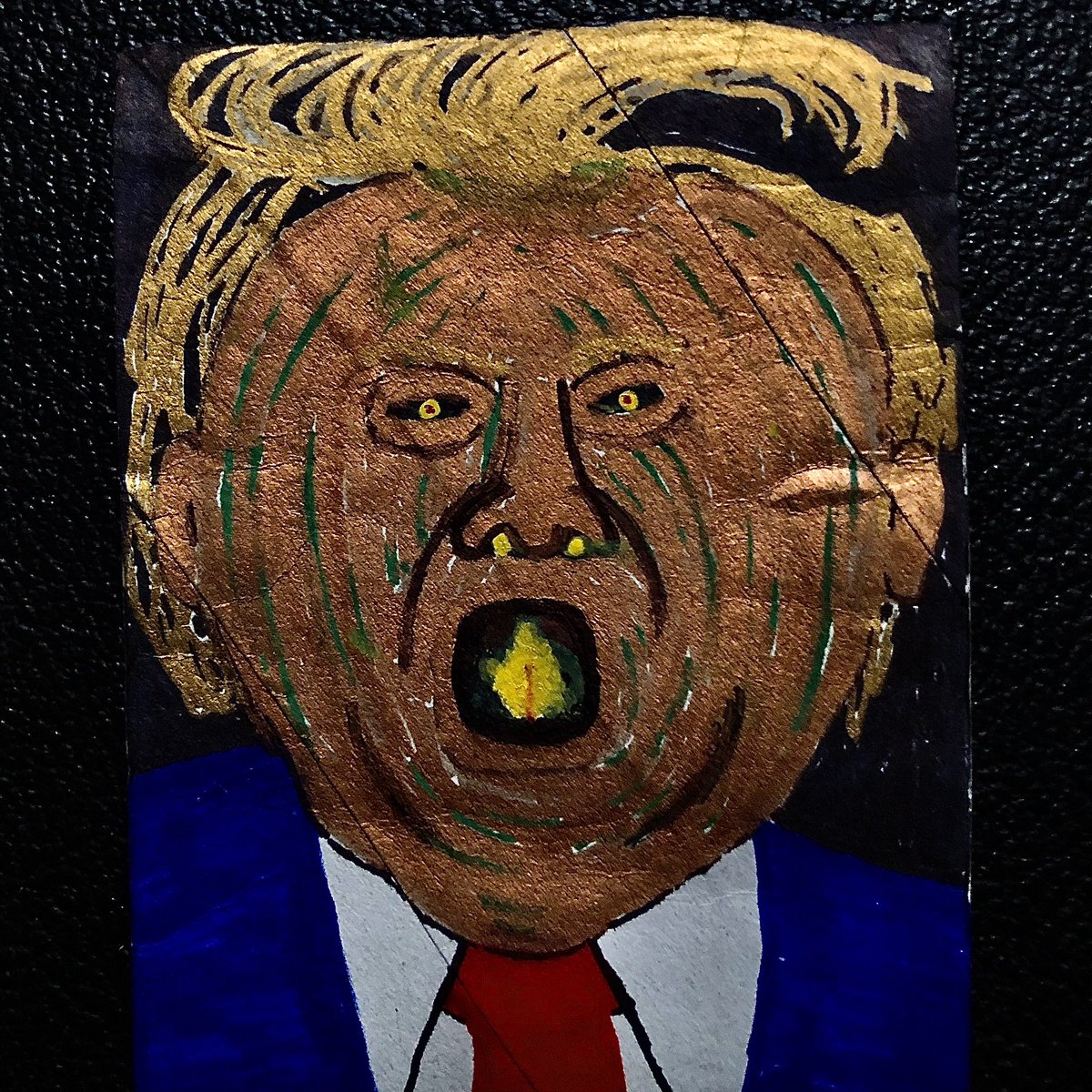 #TrumpTraitorCards
 
“Midnight”
•sharpie on toilet paper roll (2020)