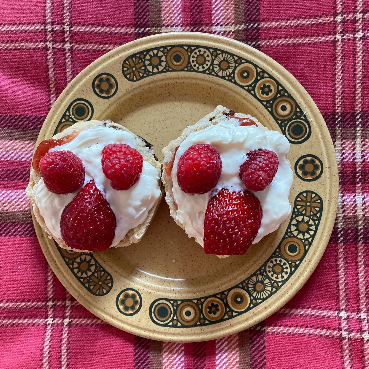 Jan_Lentzos's tweet photo. Barry likes making faces… 😉
🍓 🍓 🍓 🍓 🍓 🍓 🍓 🍓 🍓 🍓 #SultanaScones #StrawberryJam #FreshCream #FreshStrawberries #FreshRaspberries #CupOfTea #TeaAndScones #WristFracture #OneHandedEating #AfternoonTea #Strawberries #Raspberries #Scones #JamFirst #Jam #Cream #SconeFace 😋 https://t.co/kg47BbkXQE