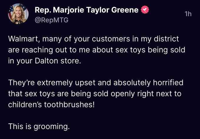 pecunium's tweet photo. When did Wal-Mart start selling dildos? https://t.co/DsuK0rre4U