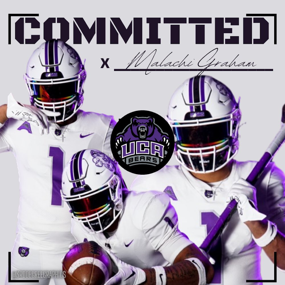 Blessed to announce i have committed to The University of Central Arkansas💜#BearClawsUp  <a href="/Coach_SandersQ/">Quad Sanders</a> <a href="/Buck_James212/">Buck James</a> @QueckTravis <a href="/CoachKre/">Kre Trammell</a> <a href="/Keith_Scott05/">KsRecruitingTalk</a>