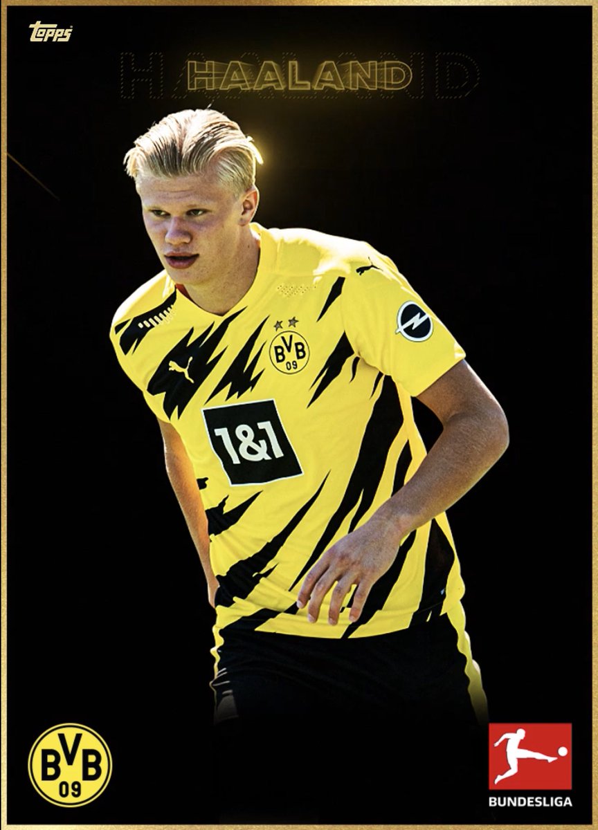 CardAficionado's tweet photo. Really don't know why I waited so long to get Haaland's first soccer NFT, but I took care of that tonight.  Only 237 of this base debut are in circulation. #toppsnft #haaland 

Looking forward to see what Haaland can do in the second half with #ManCity https://t.co/Y9g6FTquIH