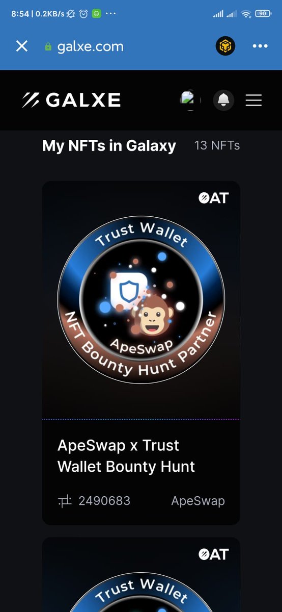 Collected 13 #NFTs  #TrustWalletNFT 
0xf69CfB563C52be21e2E1051d3B82519cc7f1f98b