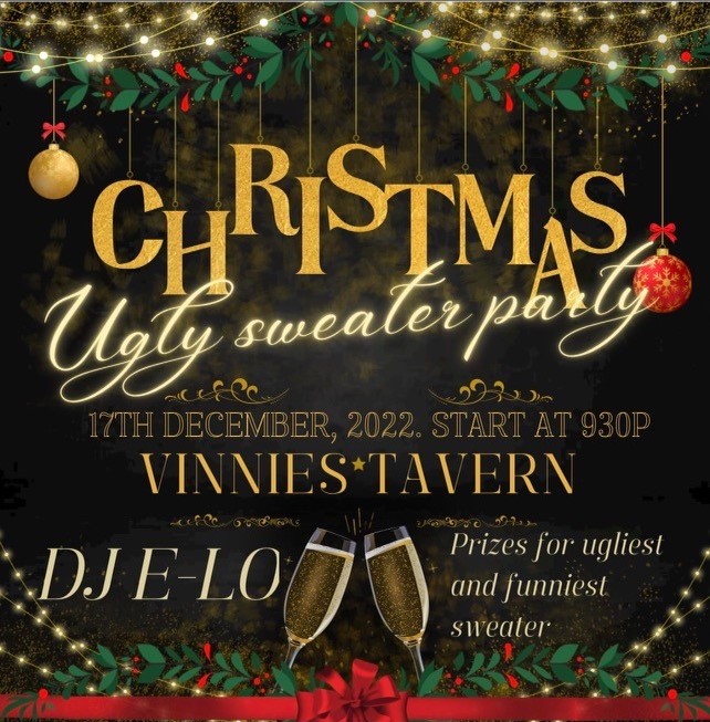Get in the Holiday spirit and join us for our Ugly Sweater Party! This Saturday 12/17 @ 9:30p!