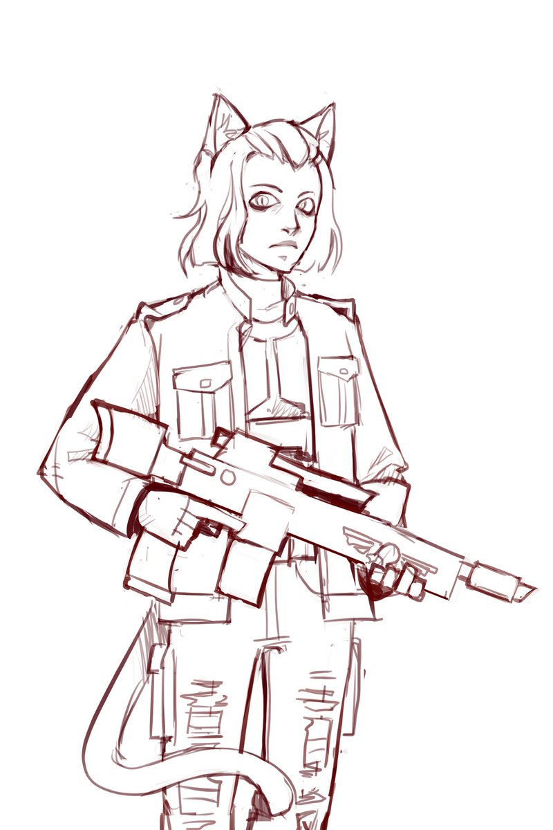 Artsy_Airhead's tweet photo. (hello new followers, ty for following <3) Been real busy with commissions lately. Unfortunately I cant show most of em, but I can show the sketches for my latest one - like y'know, nyah :3c https://t.co/LggIppulg8