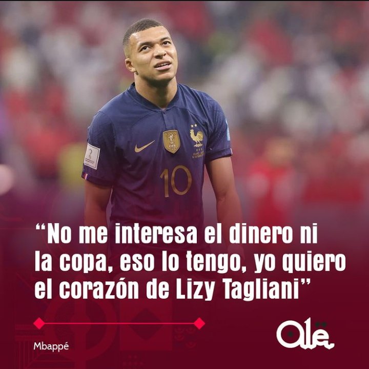 "Mbappé":
Por sus declaraciones.