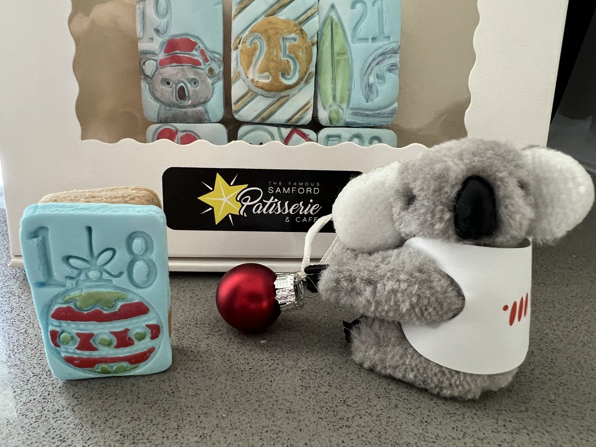 metacoda's tweet photo. Christmas countdown with a #gingerbread #adventcalendar!
Day 18 - a #Christmas bauble! The @metacoda koalas are having a ball counting down! 7๏ธโฃdays to go!!!
๐จ๐โค๏ธ๐๐งโ๐
#metacodakoala #samfordpatisserie #patisserie #cliponkoala #koalafun #christmascountdown #adventday18 https://t.co/1B5MpwoanY