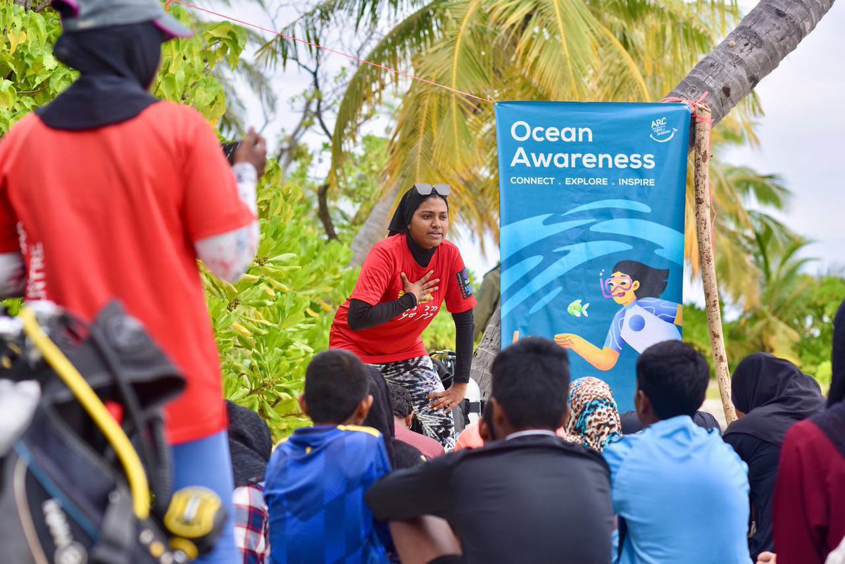 ARC in partnership with <a href="/SPE_Token_BSC/">SavePlanetEarth</a> <a href="/AlohaUfaa/">aloha ufaa</a> <a href="/Moodhu_bulhaa/">MoodhubulhaaDive</a>, Beach Club Maldives, <a href="/MoEdumv/">Ministry of Education</a> and <a href="/DIdharaa/">Dhiffushi Council Idharaa</a> conducted an ocean awareness session for students of grades 6 to 10 to educate them on the importance of protecting marine and coastal ecosystems