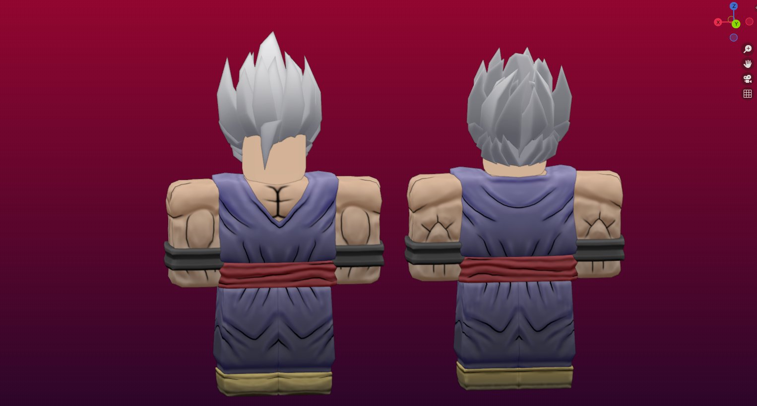 ArtStation - Beast Gohan Hair for Roblox UGC Creator.