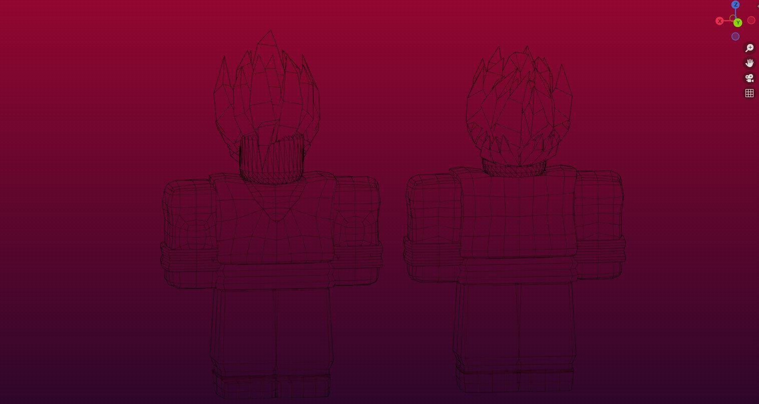 ArtStation - Beast Gohan Hair for Roblox UGC Creator.