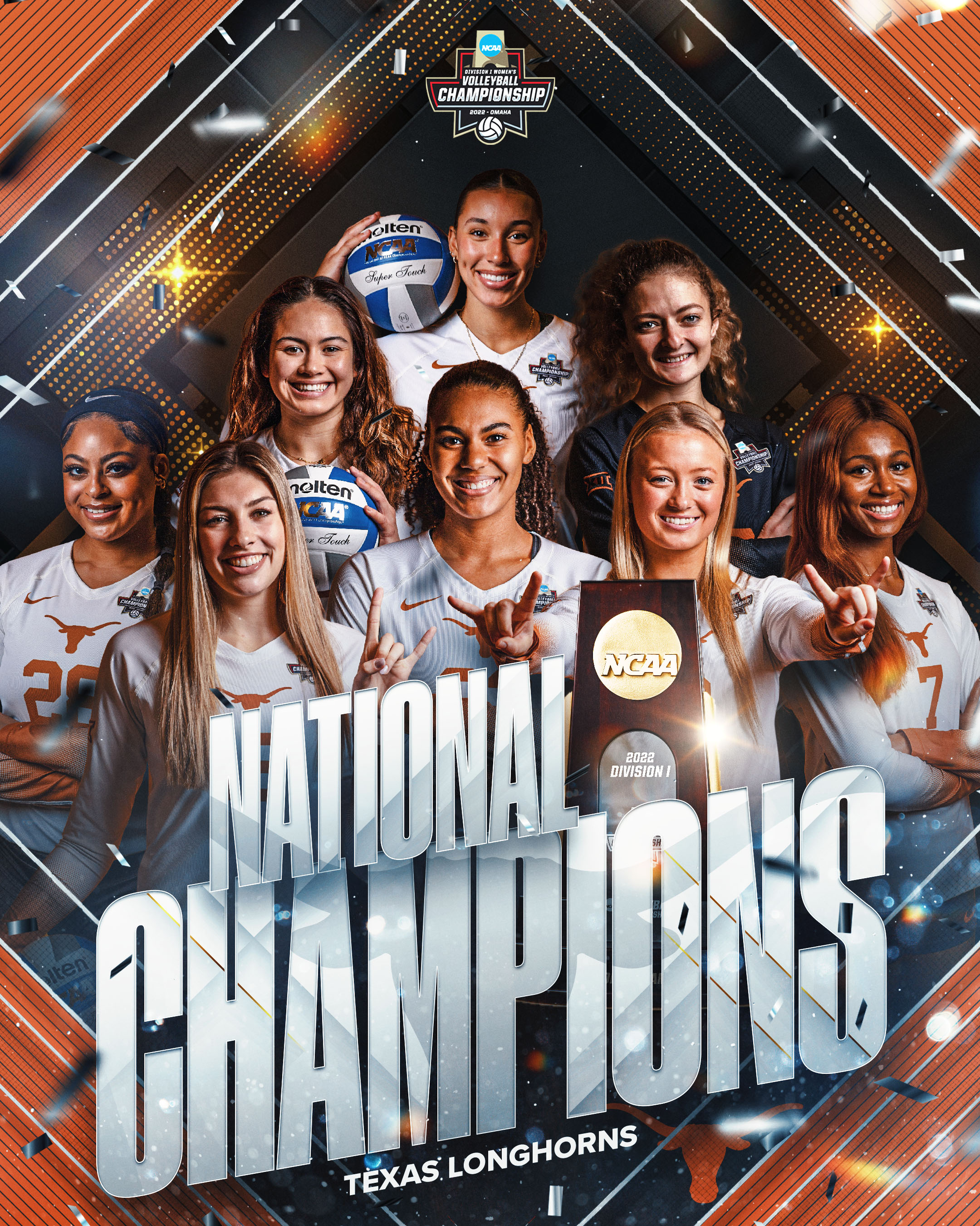 Texas Volleyball and Louisville Volleyball 2022 NCAA Women's