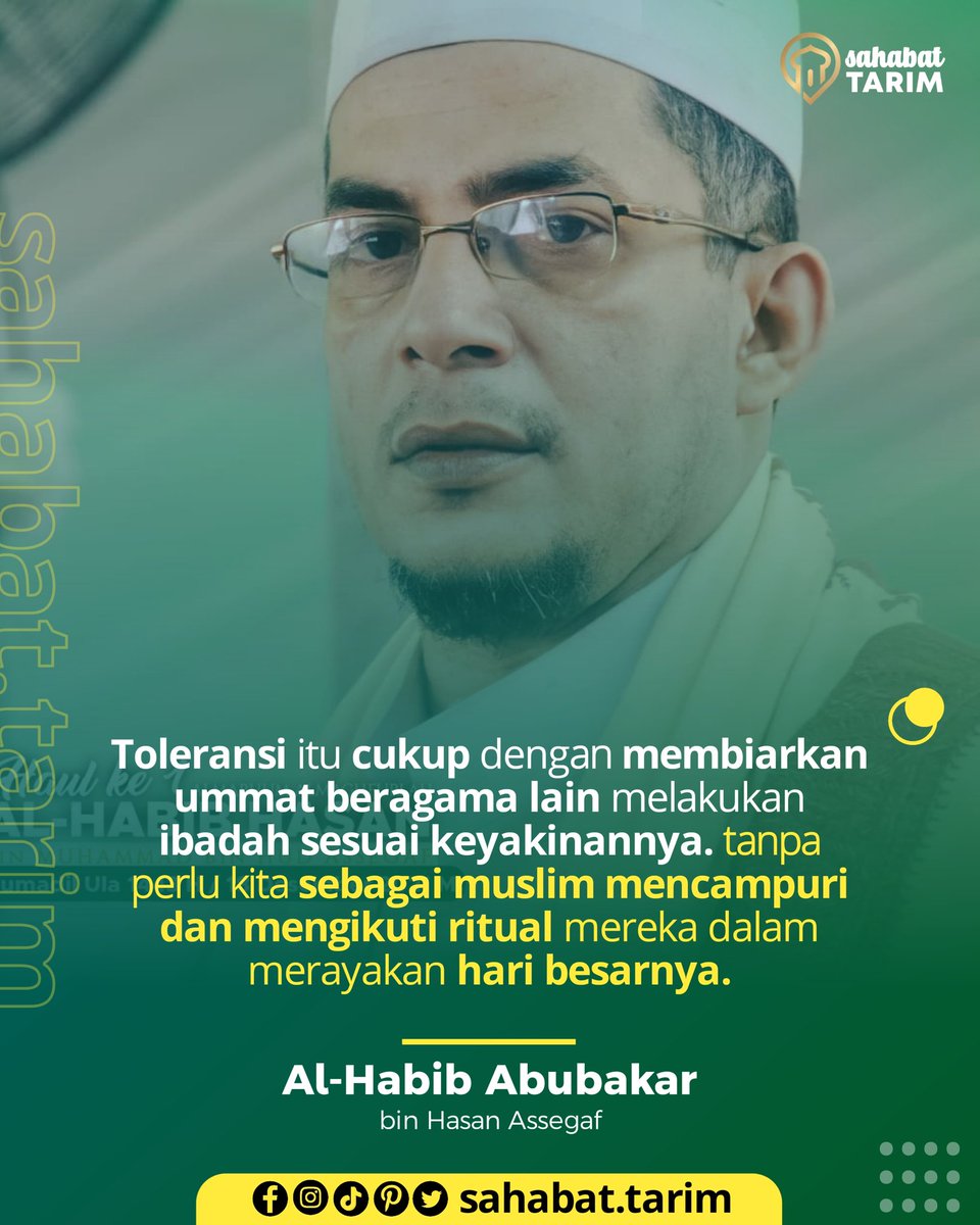 sahabattarim's tweet photo. Habib @abubakarsegaf 
#sahabattarim #toleransiituindah #toleransi
#NKRI #Indonesia https://t.co/NjyCMiGIG2