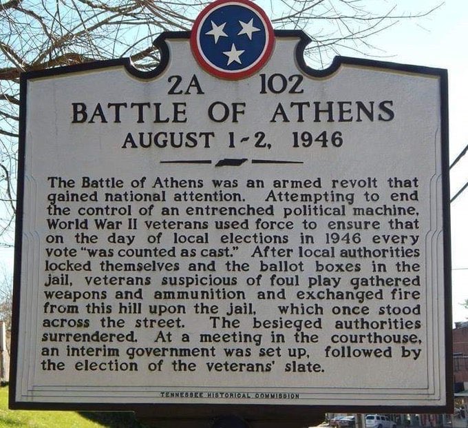 NetworksManager's tweet photo. Battle of Athens 🇺🇸
August 1-2, 1946
 
Comments? https://t.co/PF9a7LKPxR