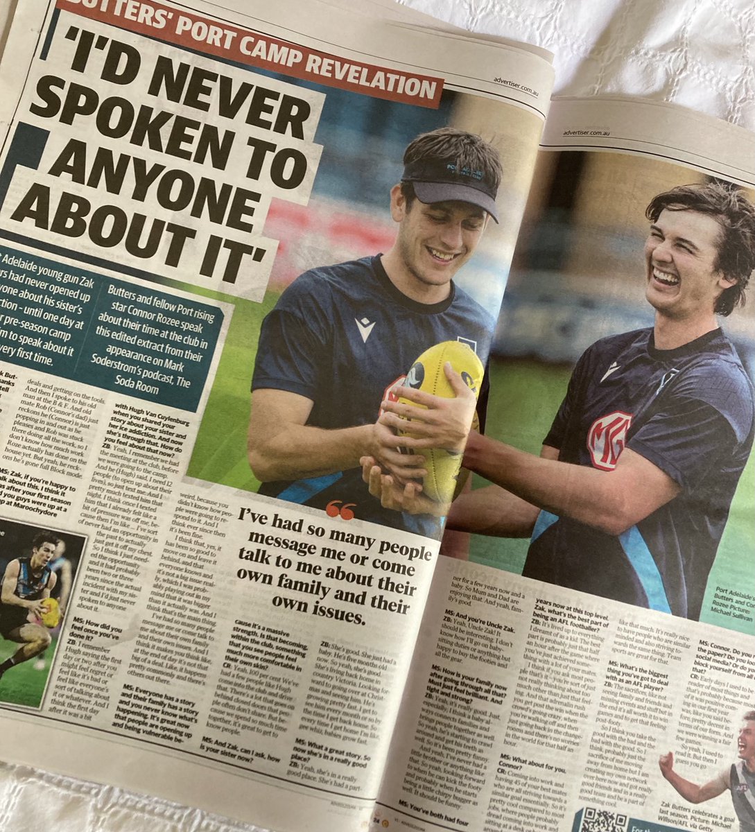 Mark Soderstrom (@mark_soda) on Twitter photo Thank you #sundaymail <a href="/theTiser/">The Advertiser</a> for awesome spread of #thesodaroompodcast featuring <a href="/PAFC/">Port Adelaide FC</a> movers and shakers Zak Butters and Connor Rozee 🙏🍐
Link to ep#11 in bio Thank you #sundaymail <a href="/theTiser/">The Advertiser</a> for awesome spread of #thesodaroompodcast featuring <a href="/PAFC/">Port Adelaide FC</a> movers and shakers Zak Butters and Connor Rozee 🙏🍐
Link to ep#11 in bio
