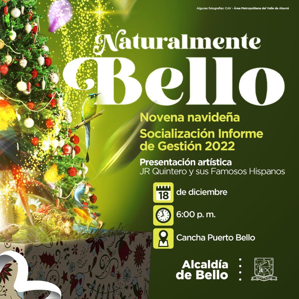 AlcaldiadeBello's tweet photo. 📢 Mañana tenemos una cita en la Cancha de Puerto Bello, para rezar 🙏 el tercer día de la novena y conocer los hechos que aportan a la transformación de nuestra ciudad 🧡.
#BelloSeTransforma https://t.co/TOAUSYW77w