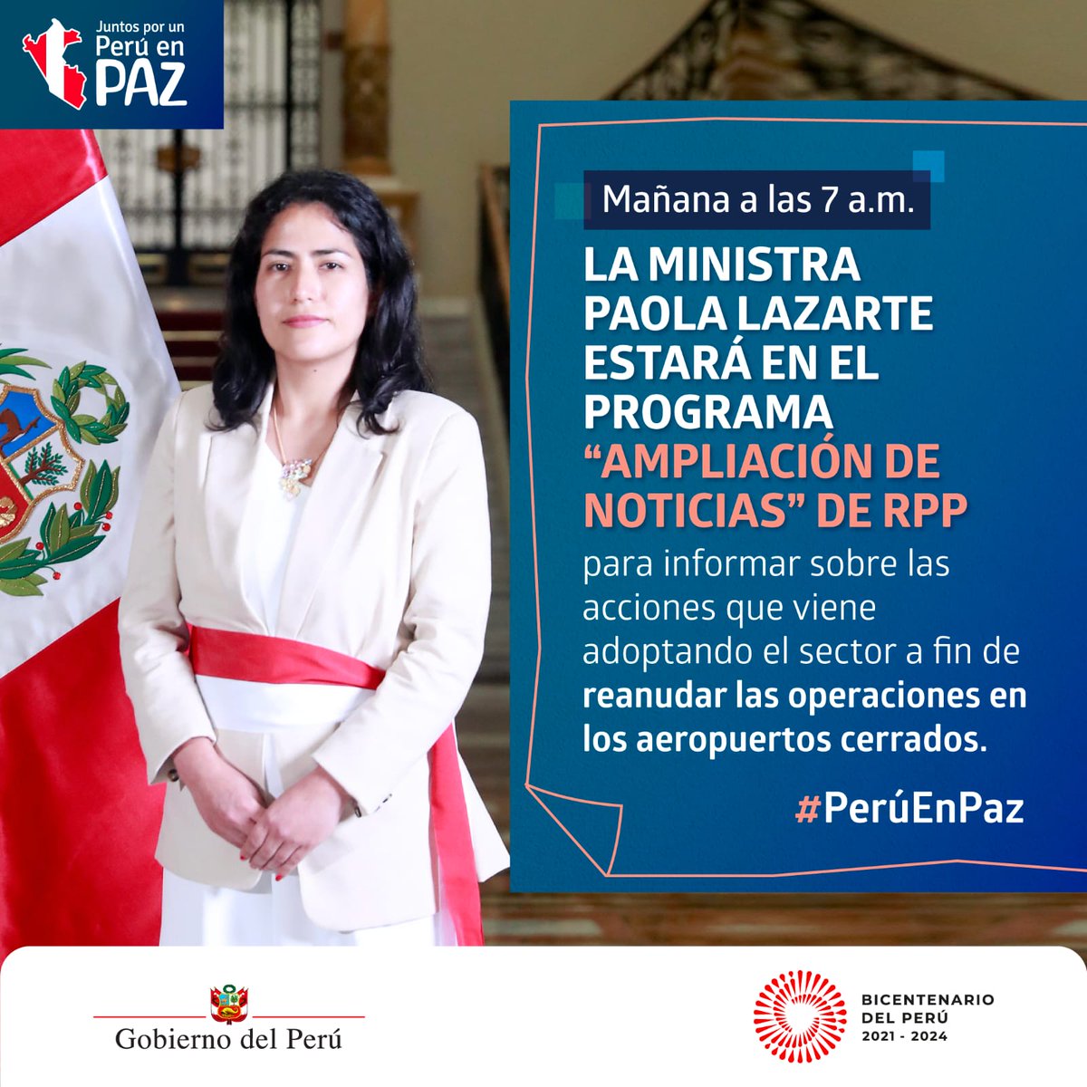 Ministerio de Transportes y Comunicaciones tweet media