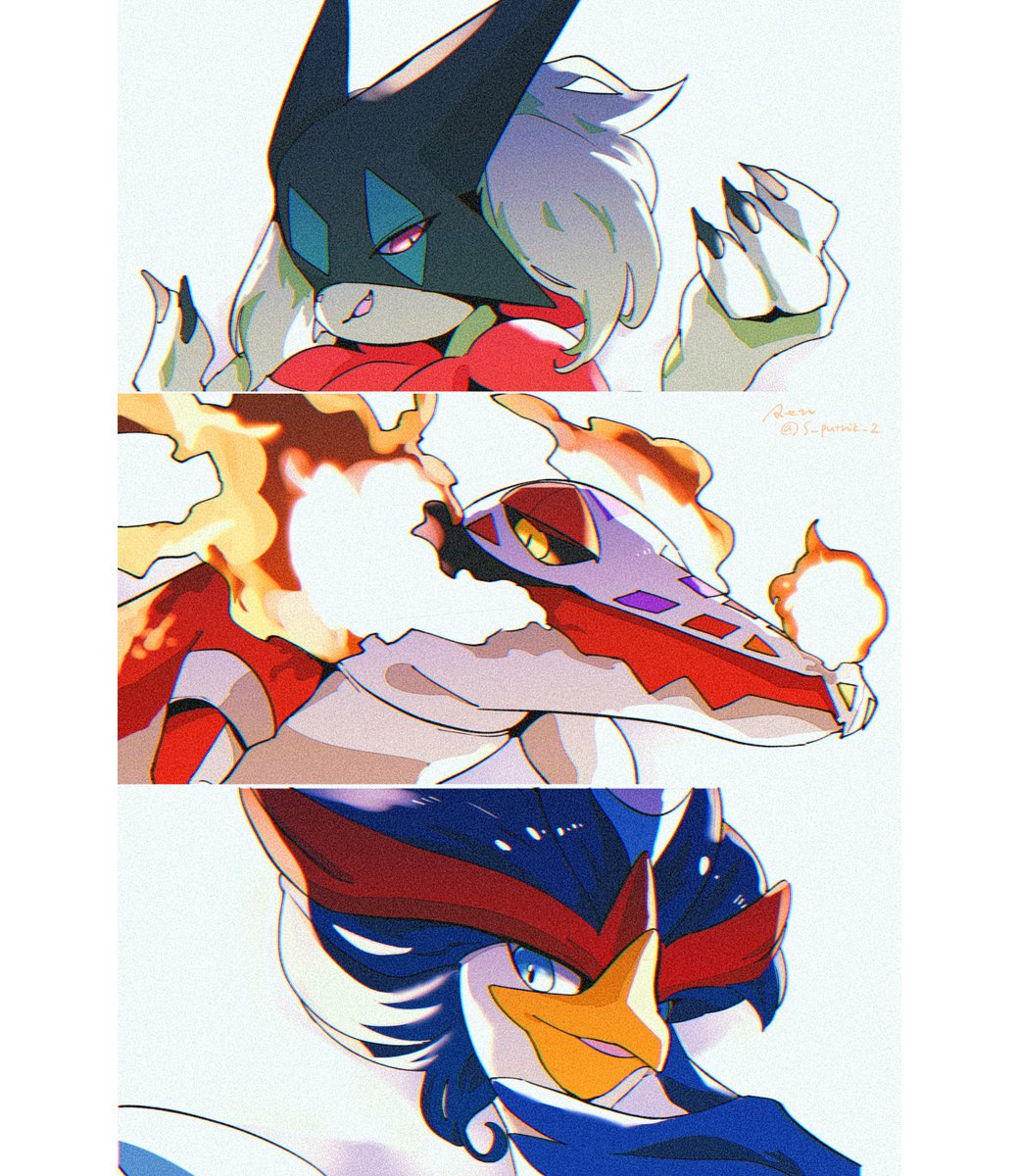 pokemon (creature) fire no humans twitter username claws bird closed mouth  illustration images