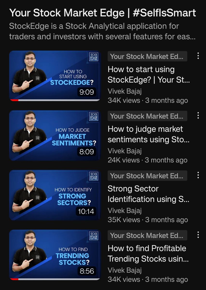 vivbajaj's tweet photo. Top stock market playlists from my personal youtube channel with over 40 million views.
#Learn2Trade
#Learn2TradePro
#Learn2Invest
#StockMarketEdge
Everything that I know and I will know is here.
#sharingiscaring
Retweet and share.
https://t.co/3cOiQauqZ5 https://t.co/w9f2l6eKxf