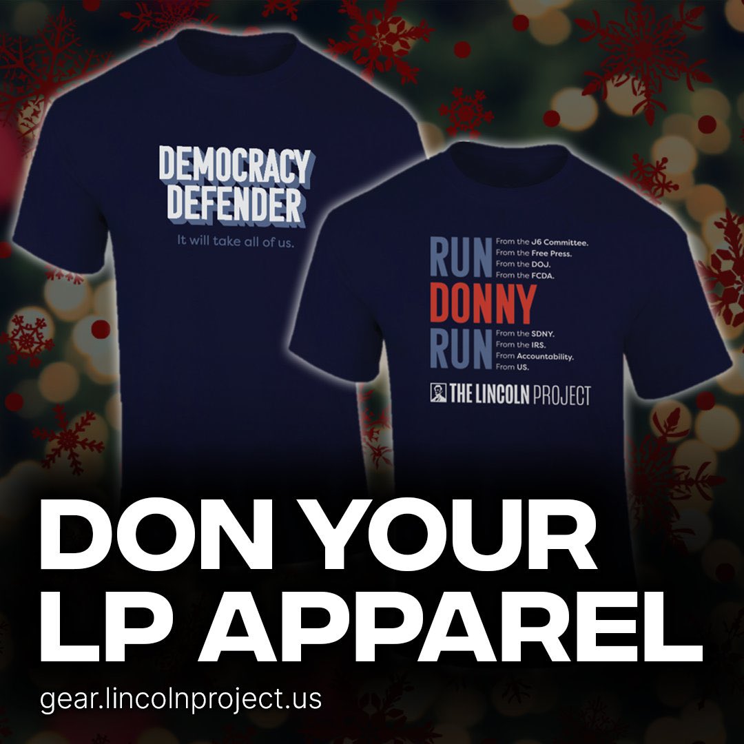 The Lincoln Project on Twitter "1 week 'til Christmas, 2 new tees