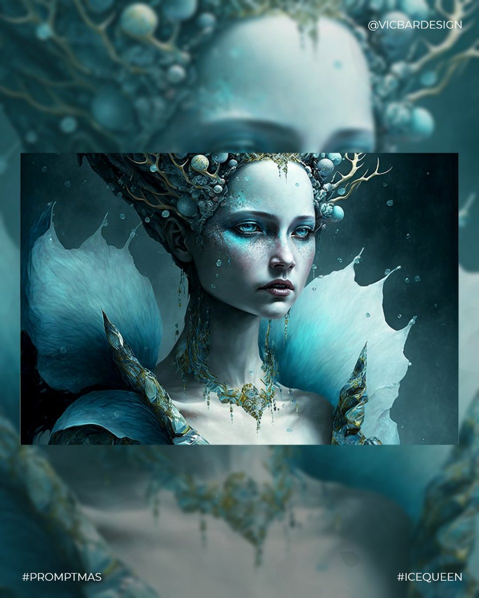 LoudRedNoise's tweet photo. Queen of the frost, queen of our hearts.

PROMPTMAS Day 17: ICE QUEEN

#PROMPTMAS #AICC_IO #AICCCREATORS #vicbardesign #artificialinspiration #midjourney #aiart #icequeen #surreal #adobeexpress #frozenintime #aiartist #frozenqueen https://t.co/EFSFXC5iyN
