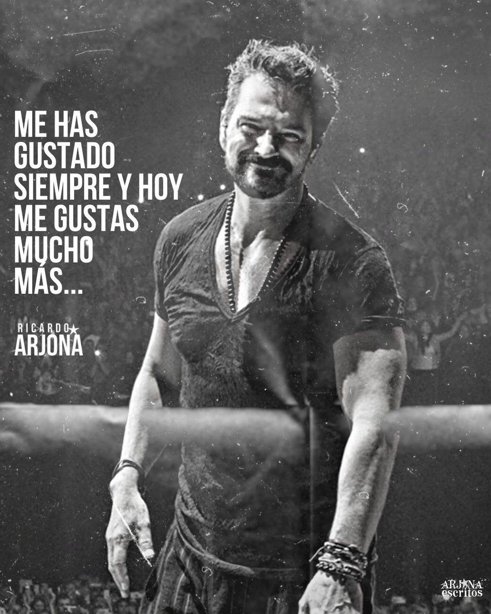 ArjonaEscritos's tweet photo. Me has gustado siempre y hoy me gustas mucho más... @Ricardo_Arjona ⋆ ᴠɪᴇɴᴛʀᴇ ᴅᴇ ᴄᴜɴᴀ🎙༄✮⋆ https://t.co/KX1rTuS1hH