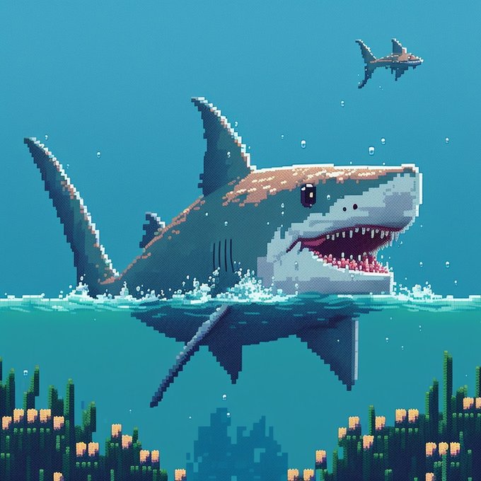 「shark swimming」 illustration images(Latest)