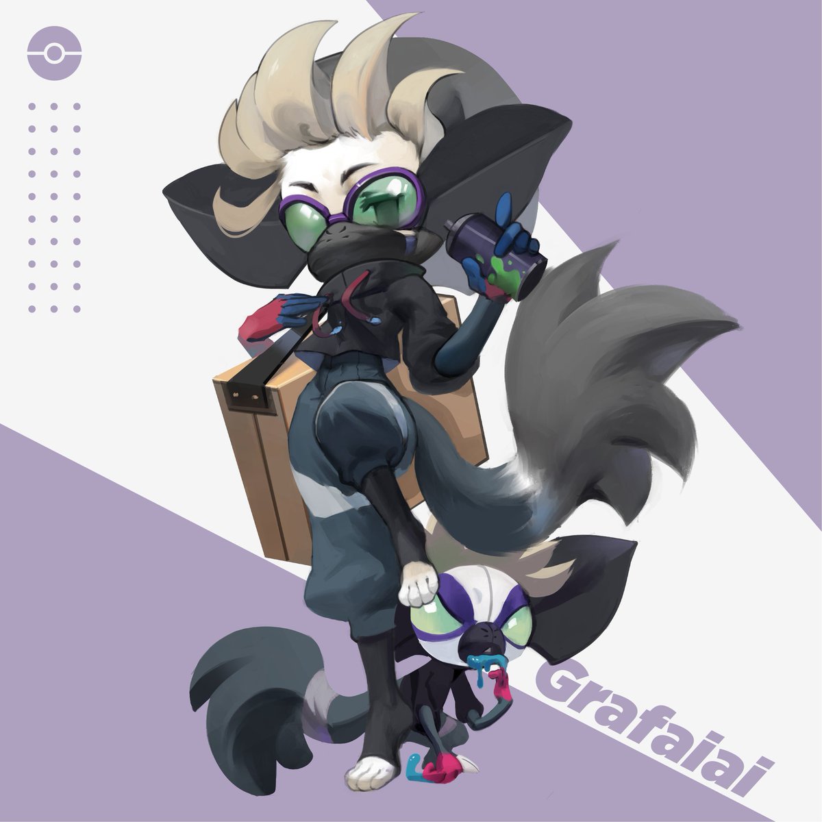 My Grafaiai, Sweepy! I want to make more Pokemon Gijinka 😭 or at least more Grafaiai art