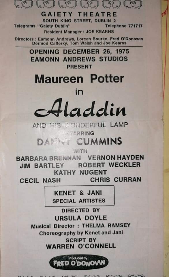 the Irish World on Twitter "RT ConorDoyleDUB Dublin's gaiety_theatre Panto 1975 "Aladdin