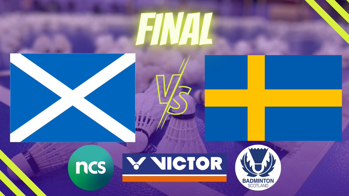 BadmintonScot's tweet photo. #EMTCQ2022 🏴󠁧󠁢󠁳󠁣󠁴󠁿 Scotland v Sweden 🇸🇪

IT'S FINALS DAY! LET'S GO SCOTLAND! 

📲 Watch LIVE on @RecastTV  https://t.co/ejjNAQtMf4

Schedule from 10AM: https://t.co/GV48AmDwTW

#badmintonscotland #teamscotland #EMTC2022 #VICTOR #NCS #badmintoneurope #BWF @victor_sport https://t.co/7sXylqQm8A