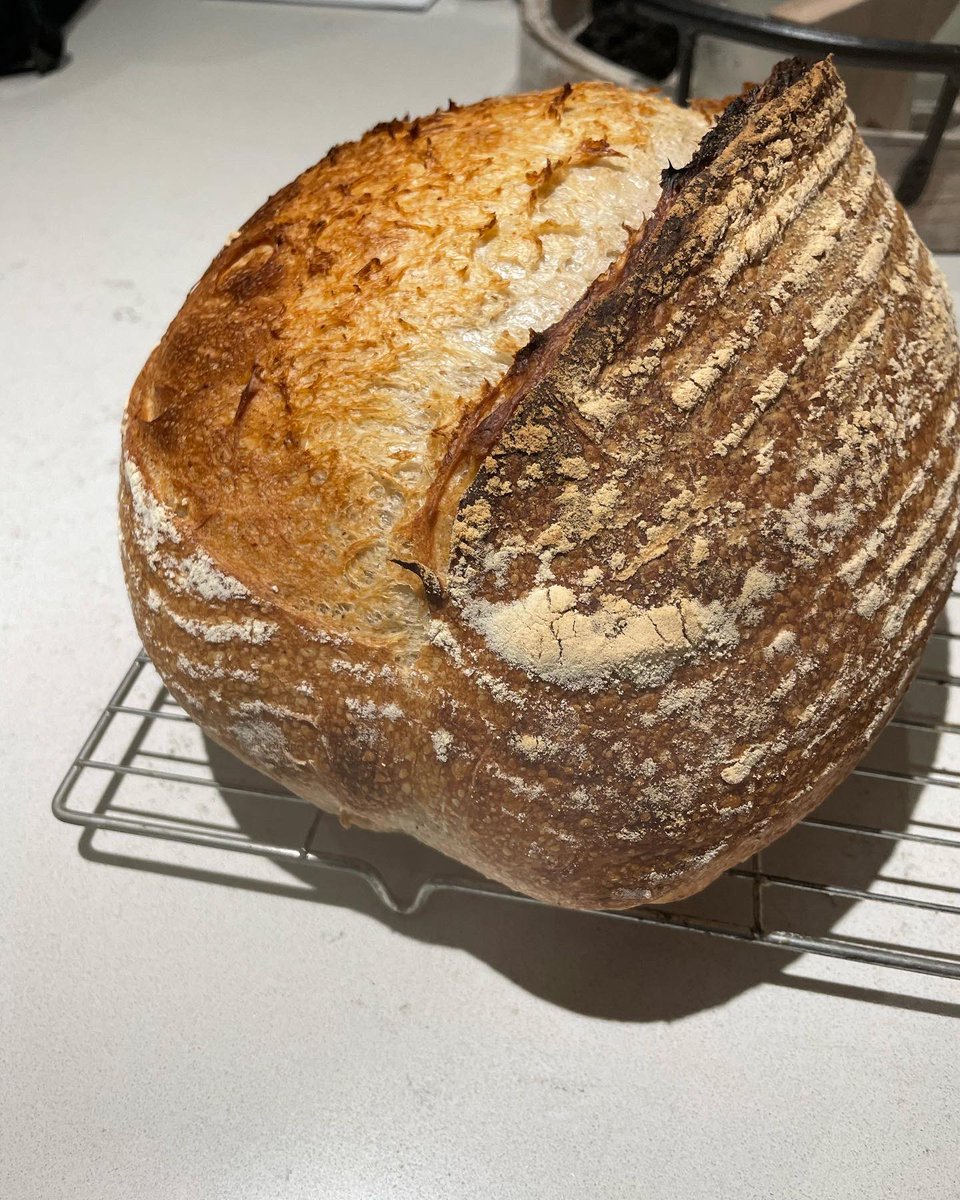rct_smith's tweet photo. Country sour with rye. #horshambakery #sussexbaleries #sourdough #shiptonmill #dovesfarm https://t.co/yWb9qTjFqJ