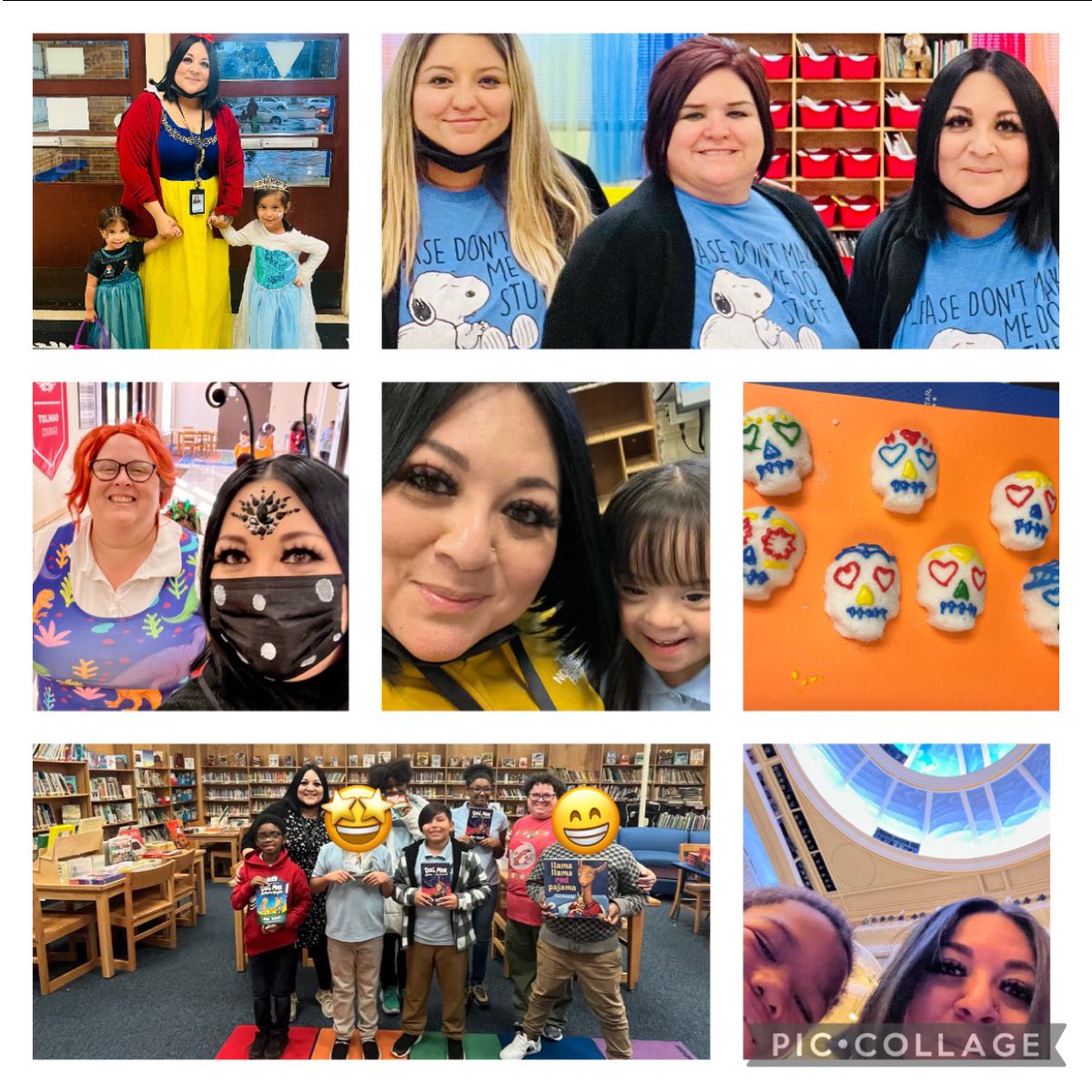 Mselsachavez's tweet photo. And that’s a wrap for 2022! From August to December, so many memories #fallfest #bookfair #bookparade #diadelosmuertos #inokweek #basshall #mustangteacherlife @LAMitchellFW @wnyfrac https://t.co/1kP0DnLQuR