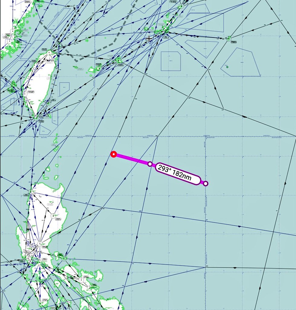 FMilcoms's tweet photo. @jamjake01 #MDUSA99 #AE63B7 #JPCD on CWP Manila 8903.
1836N13000E FL260-280
1936N12659E
2006N12501E
Heading East with #MDUSA98 #AE5F9C, proceeding due regard for further flight. https://t.co/Wo7yO75flx